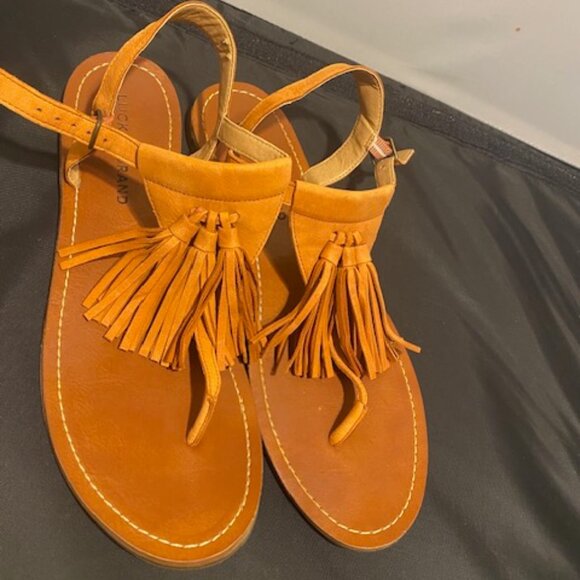 Lucky Brand Women's Leather Sandals Size 8/8.5 - Picture 1 of 7
